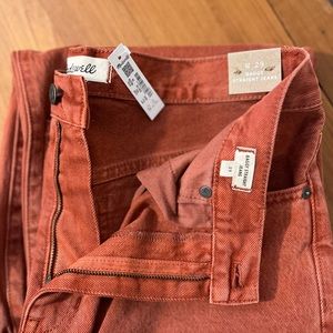 Madewell baggy straight jeans - rust orange